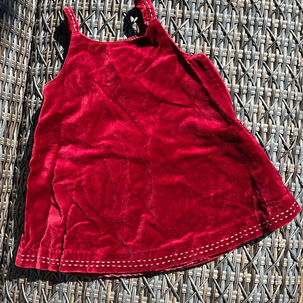 Baby Gap Medium (6-12 months) Red Velvet Dress